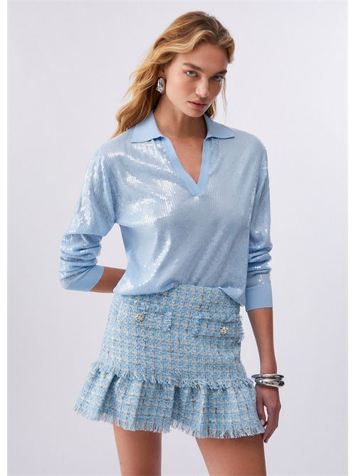 Maglia con paillettes LIU JO | WA6218MA68R/P9377